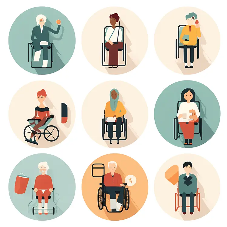 Illustration of People with Disabilities