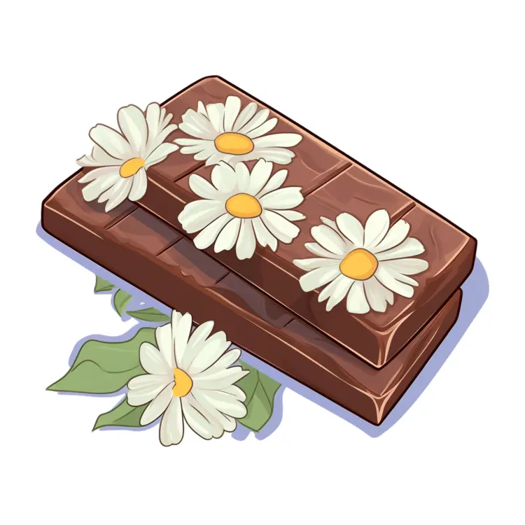 Chocolate Bar with Daisies