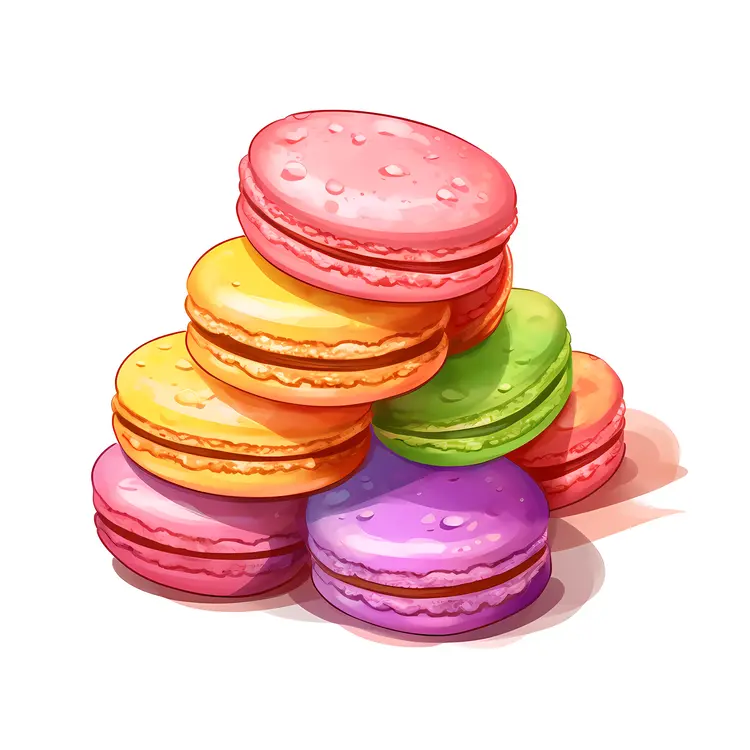 Stack of Colorful Macarons