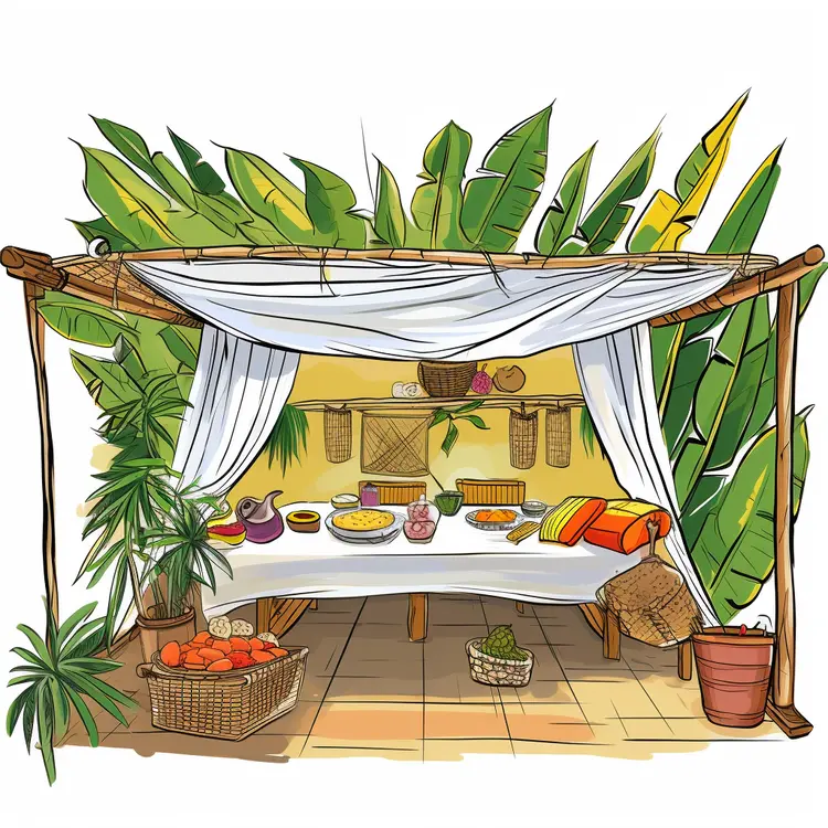 Tropical Canopy with Food and Plants