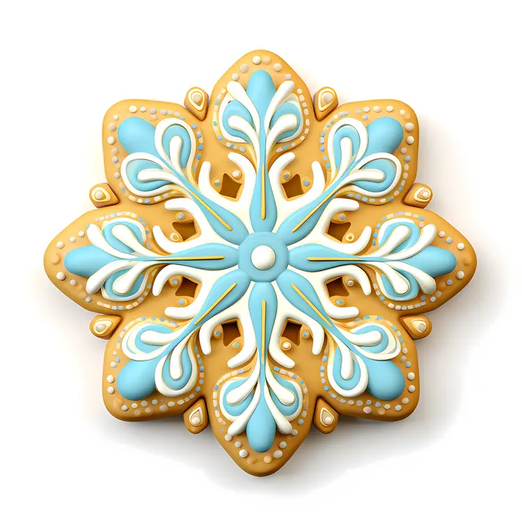 Beautiful Snowflake Cookie for Christmas