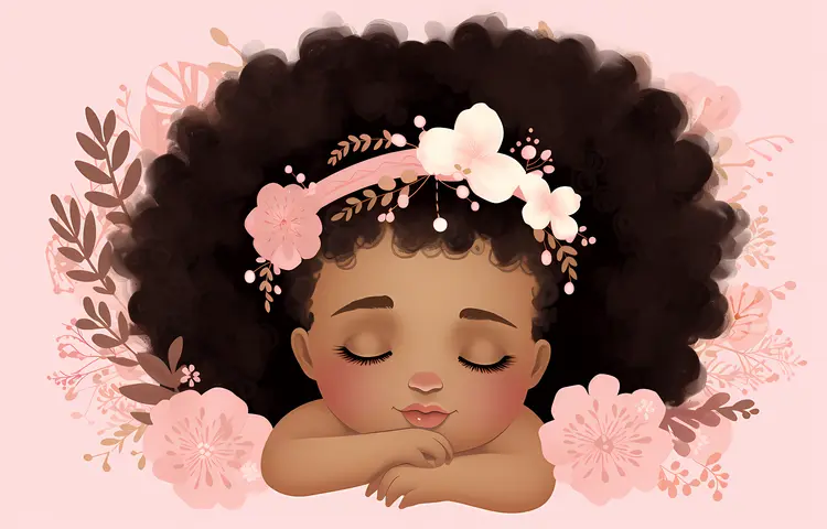 Sleeping Baby with Floral Headband
