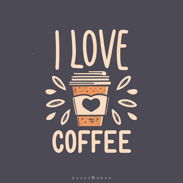 Coffee Cup with Leaves