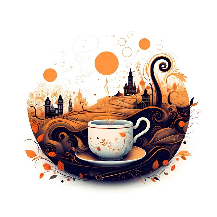 Cup with Scenic Landscape