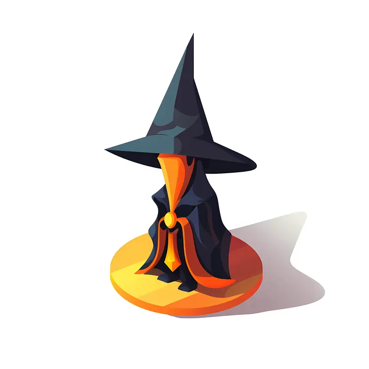 Mysterious Witch in Dark Cloak