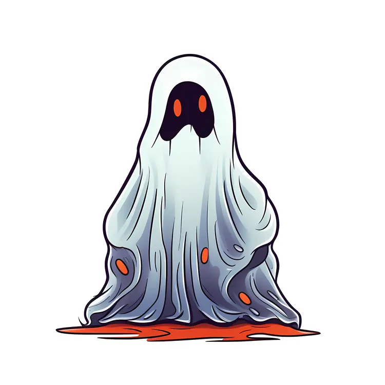 Spooky Ghost Illustration for Halloween