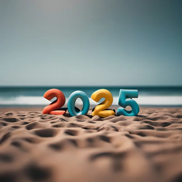 2025 on a Serene Beach