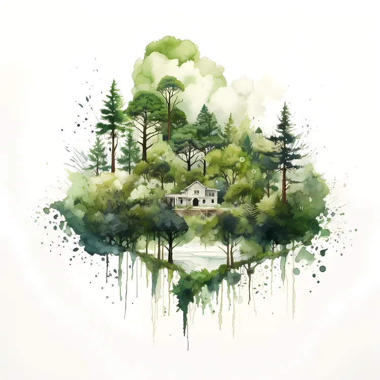 Floating House in the Forest