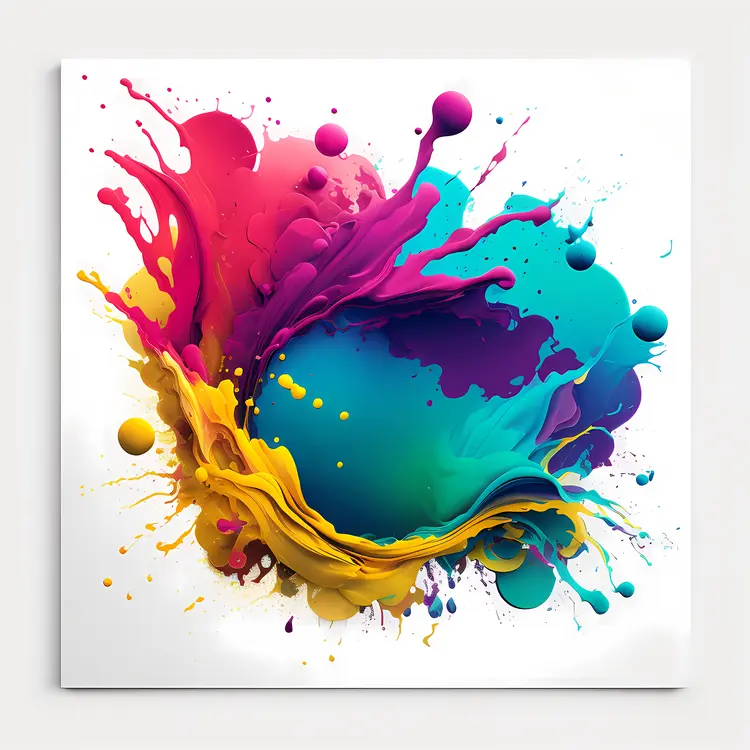 Vibrant Colorful Splash Art