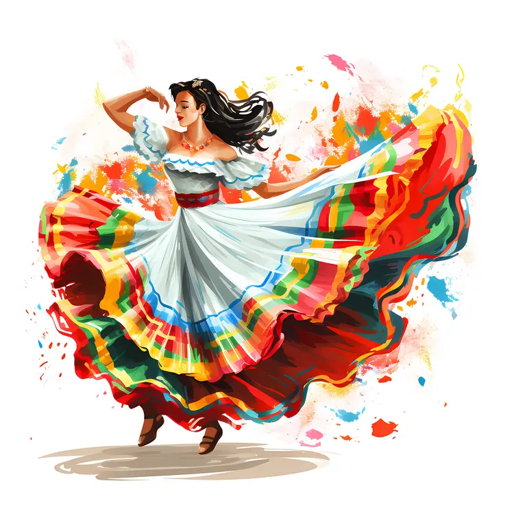Colorful Traditional Dancer Illustration