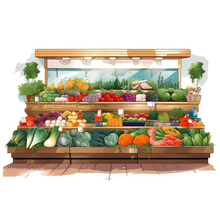 Fresh Vegetable Stand at the Market