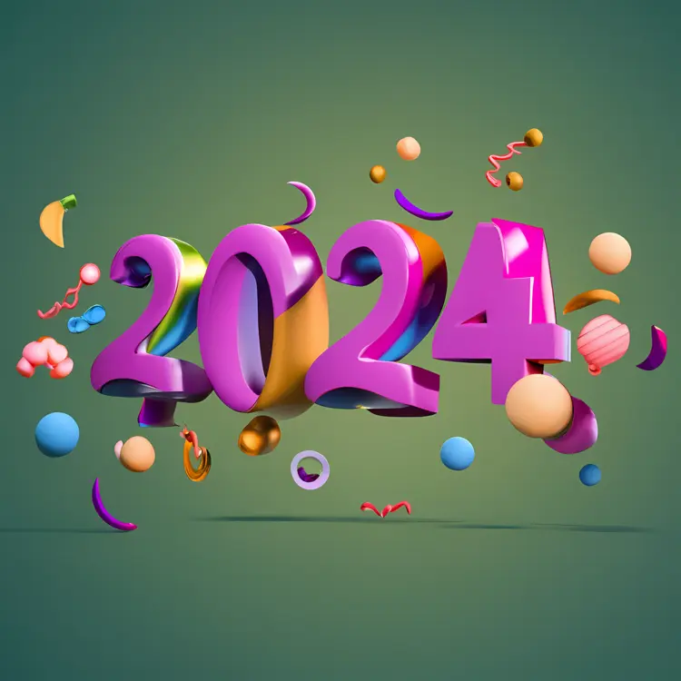 Colorful 3D 2024 Design