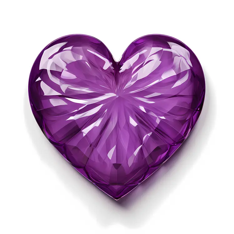 Beautiful Purple Heart Gem for Valentine's Day
