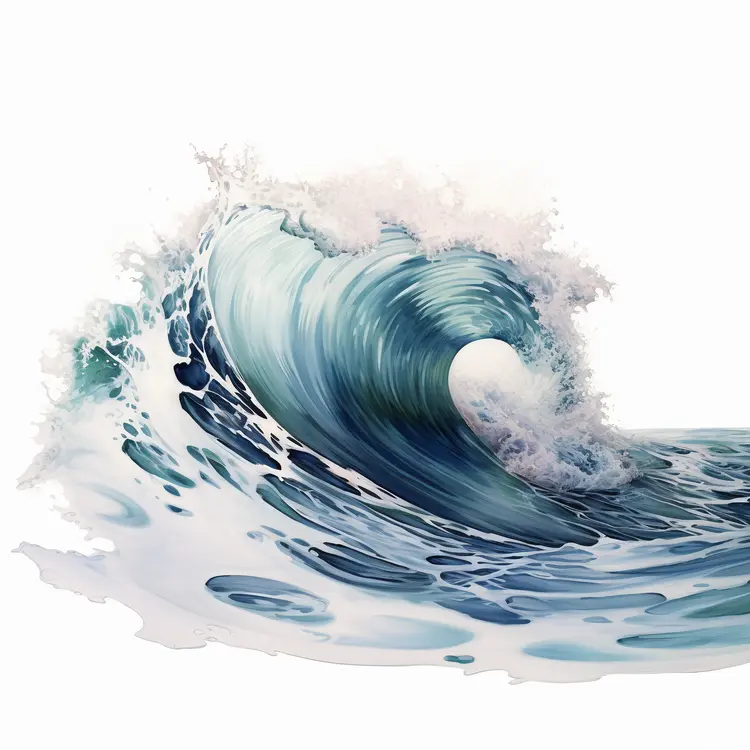 Beautiful Ocean Wave Illustration