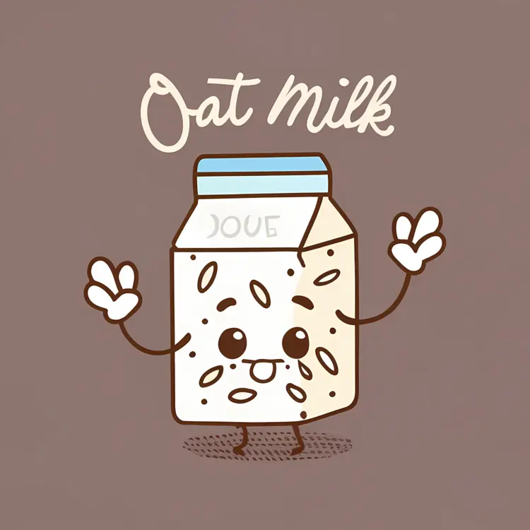 Cute Oat Milk Cartoon