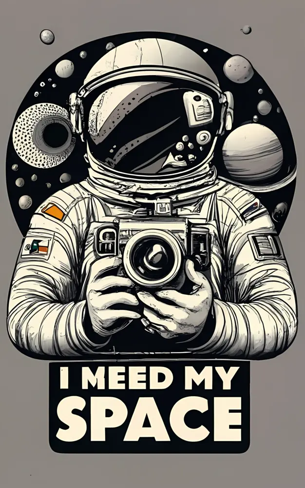 Astronaut with Camera in Space