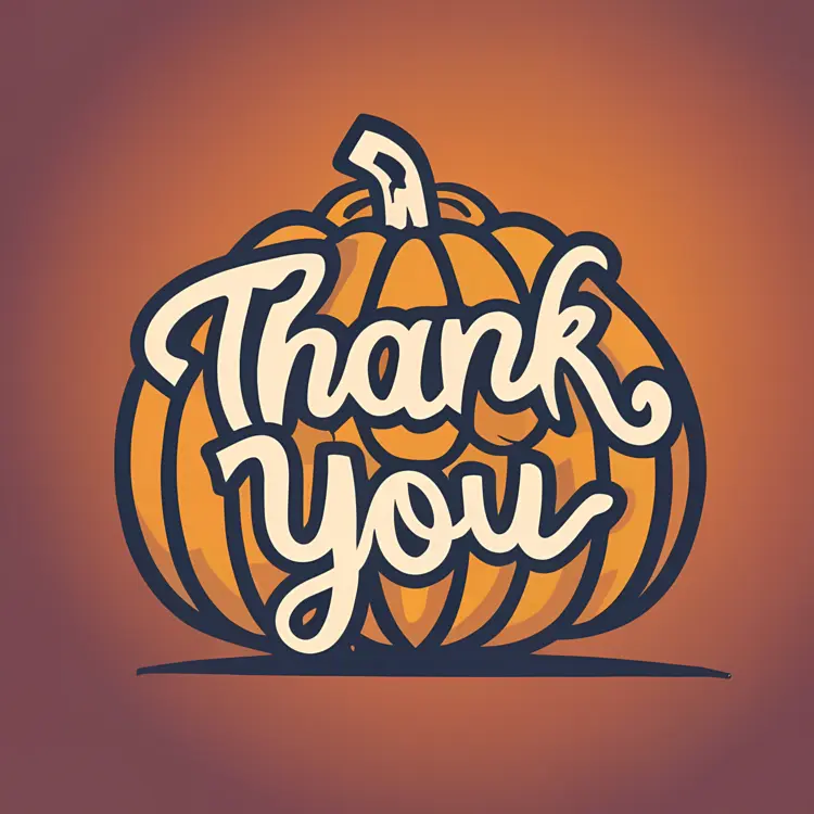 Thank You Pumpkin Illustration