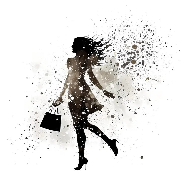 Elegant Woman with Shopping Bag