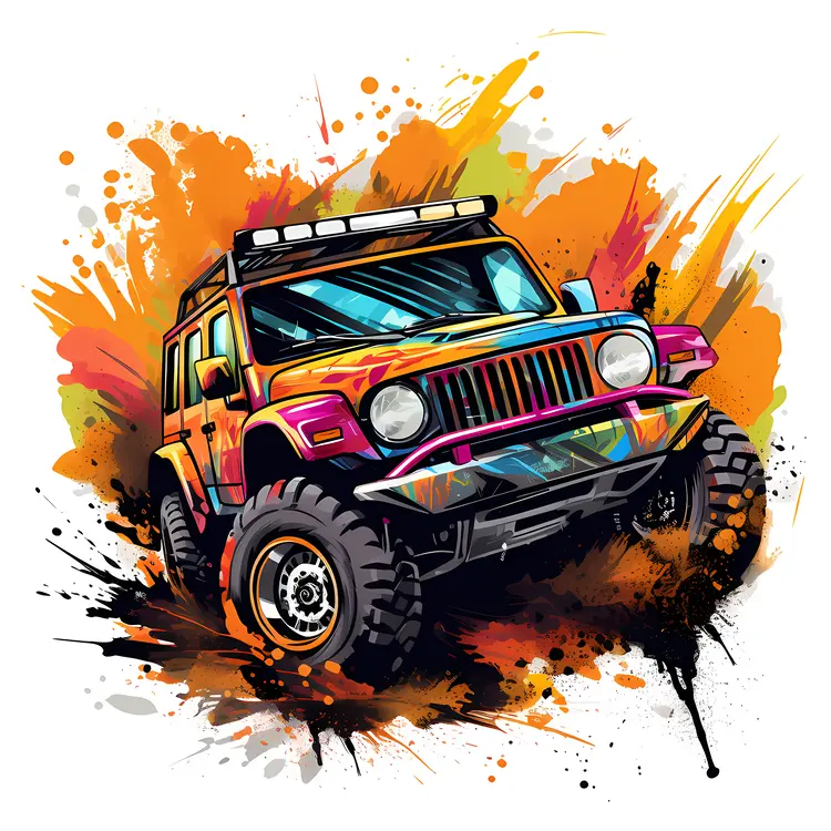 Colorful Off-Road Jeep