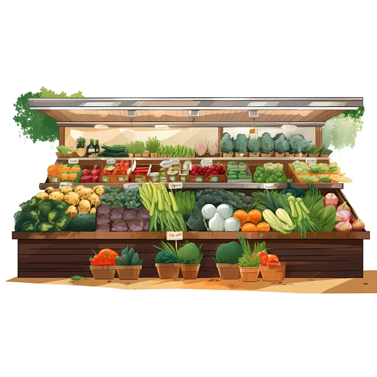 Fresh Vegetable Stand at the Market