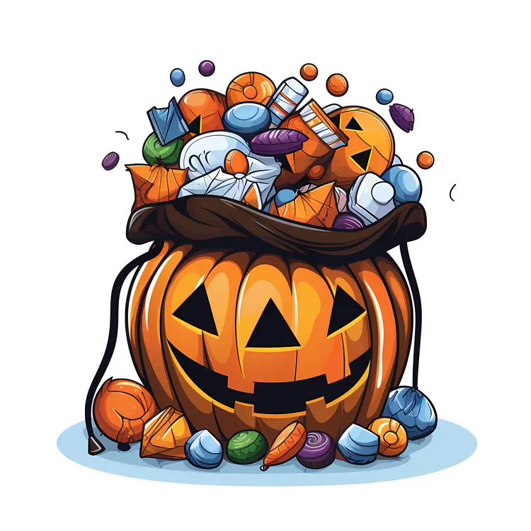 Pumpkin Candy Bag for Halloween