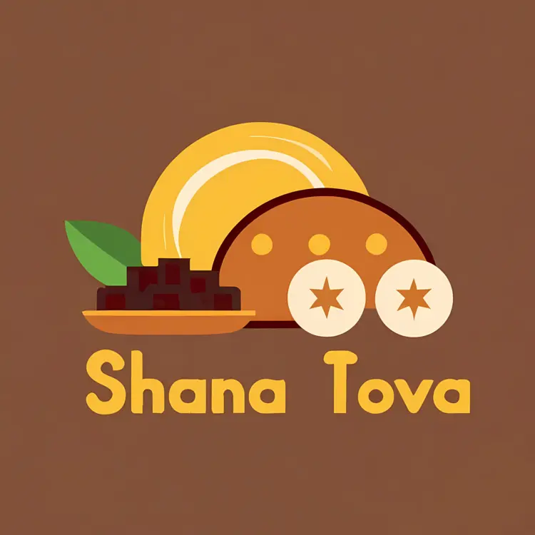 Shana Tova Greeting with Bread and Plate