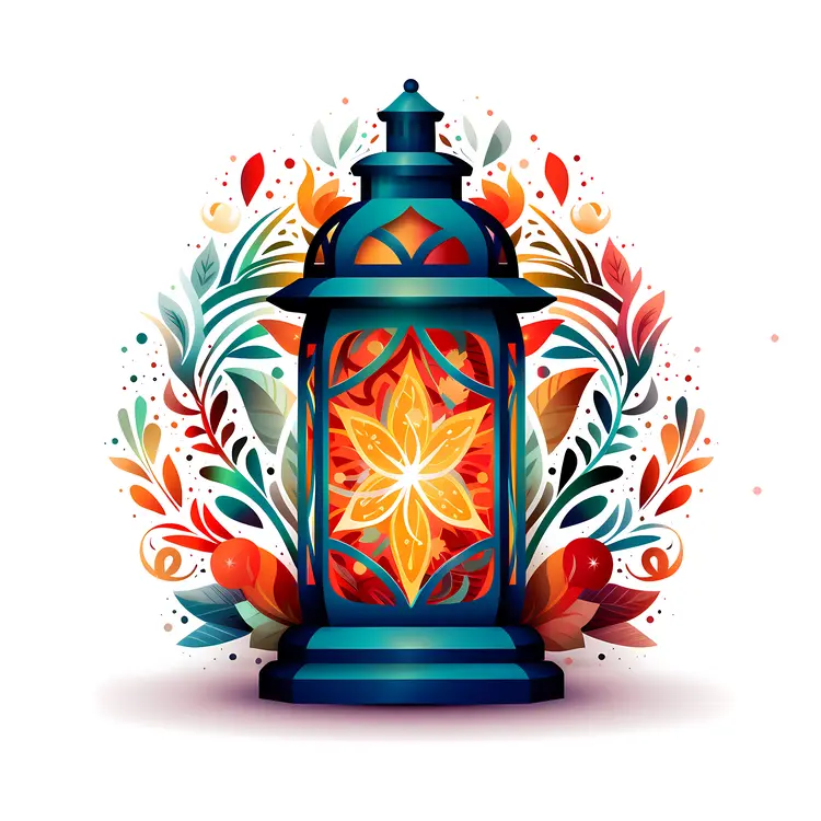 Colorful Floral Lantern
