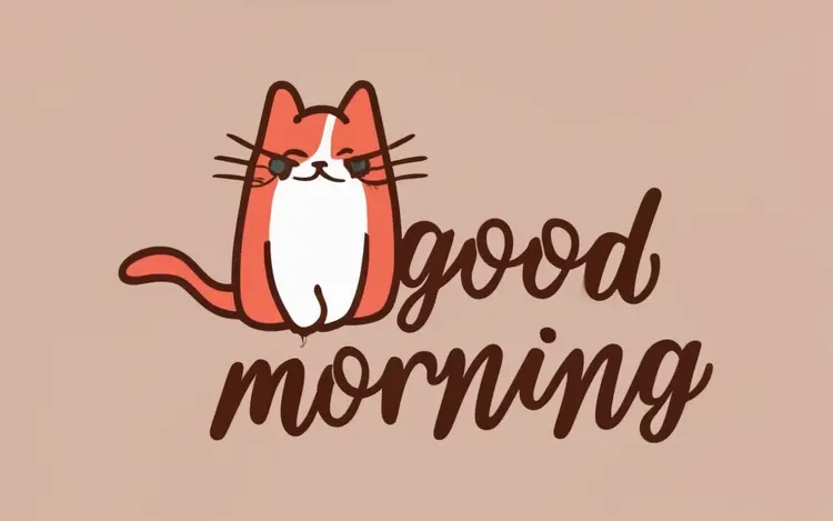 Cute Cat Good Morning Text