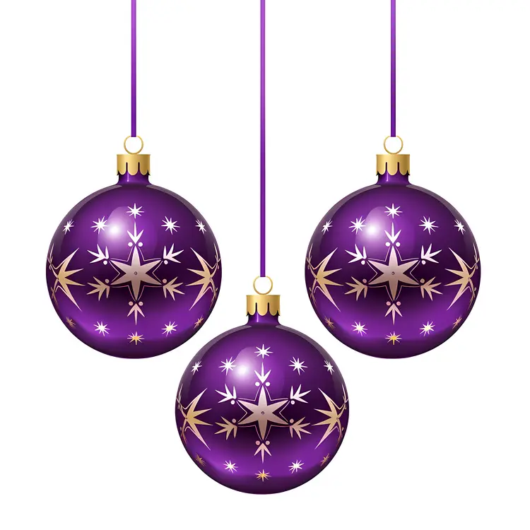 Purple Christmas Ornaments for Festive Decoration