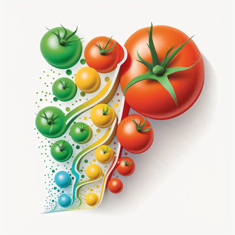 Colorful Tomato Varieties Illustration