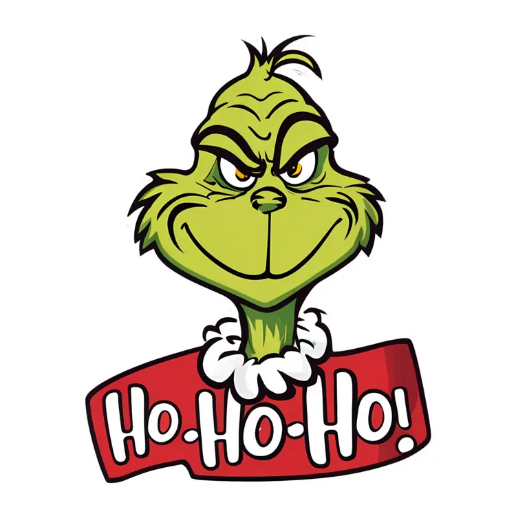 Grinch Logo with Ho Ho Ho