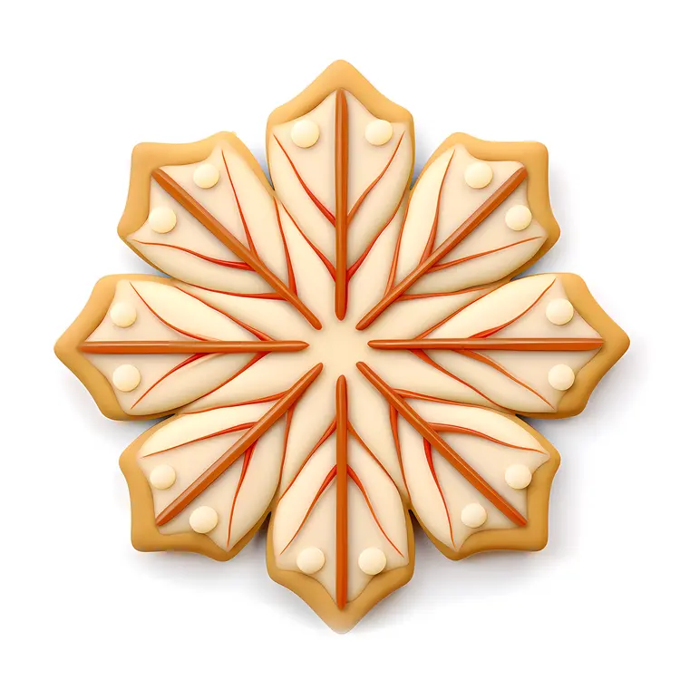 Beige and Red Decorative Cookie