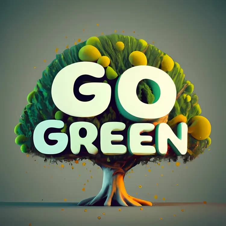 Go Green Tree with Yellow Accents