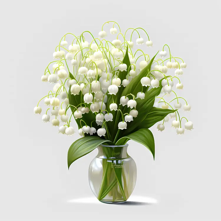 Lily of the Valley in a Glass Vase