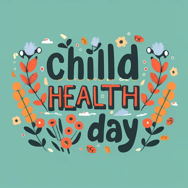 Child Health Day Celebration with Floral Design