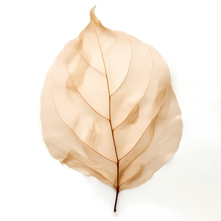 Brown Dried Leaf with Veins