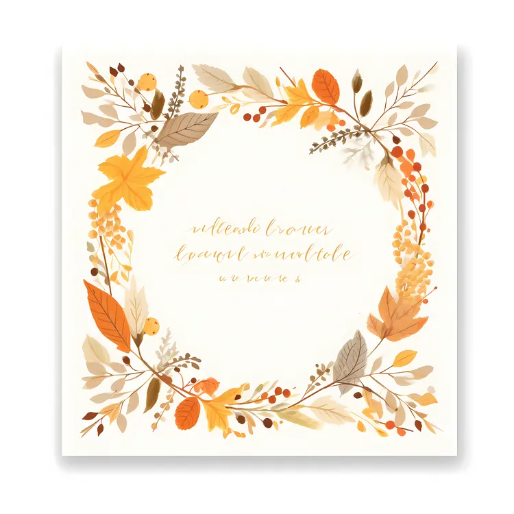 Thanksgiving Wreath with Autumn Leaves