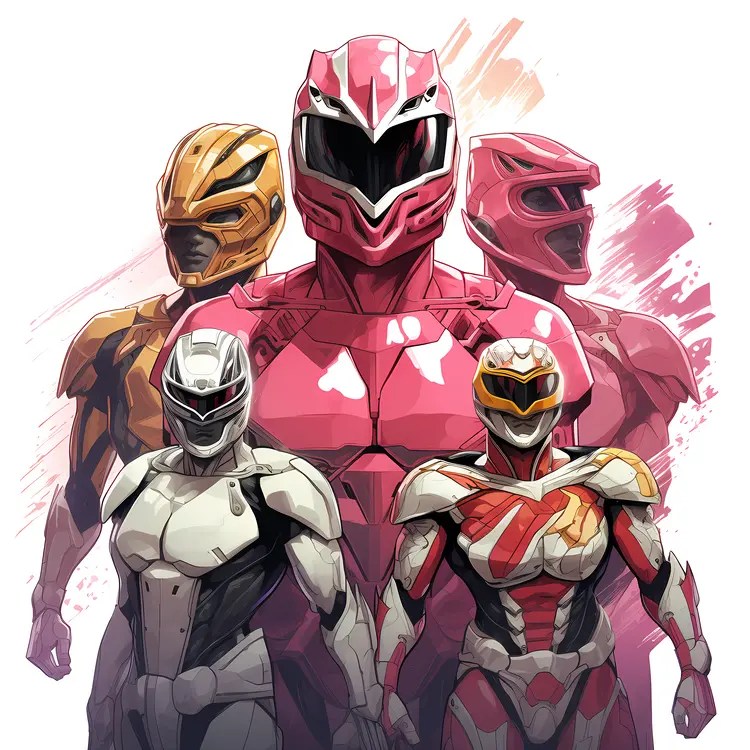 Power Rangers Team in Action