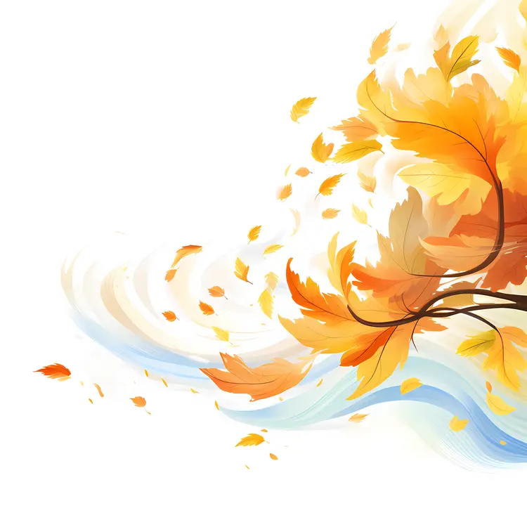 Yellow Leaves in a Gentle Breeze