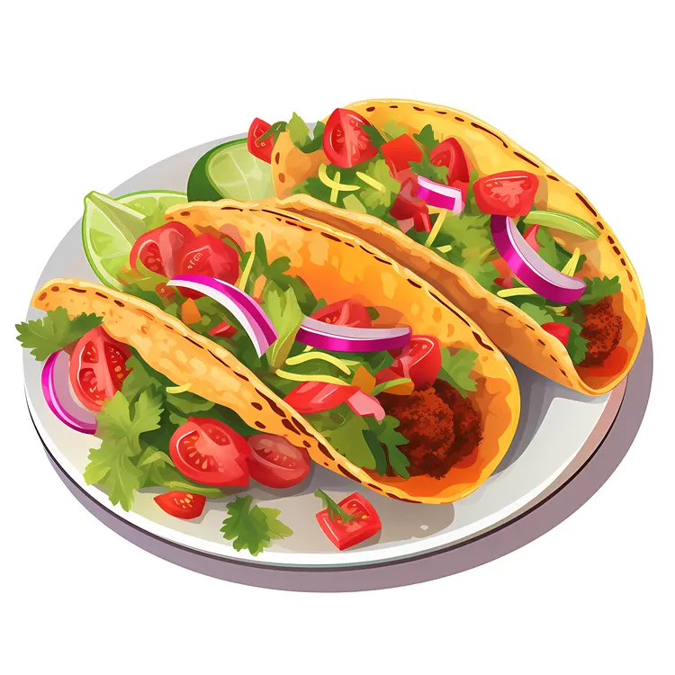 Delicious Tacos with Fresh Vegetables