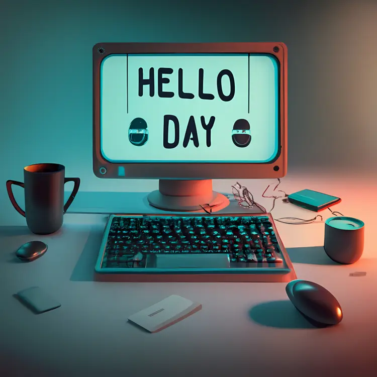 Hello Day with Vintage Computer
