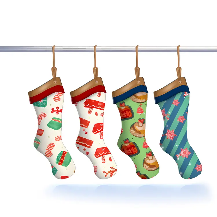 Colorful Hanging Christmas Stockings