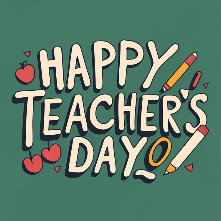 Happy Teacher's Day with Apples
