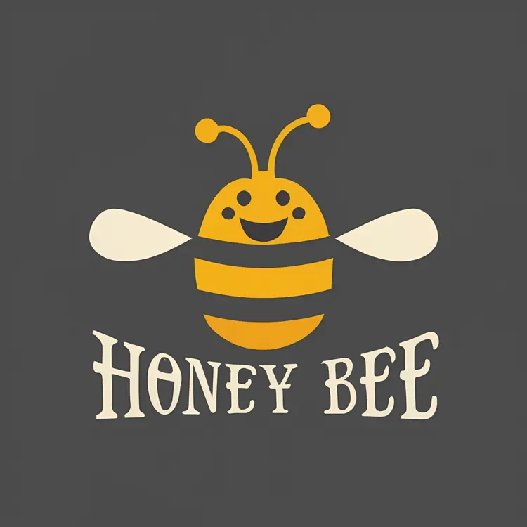 Smiling Honey Bee Logo