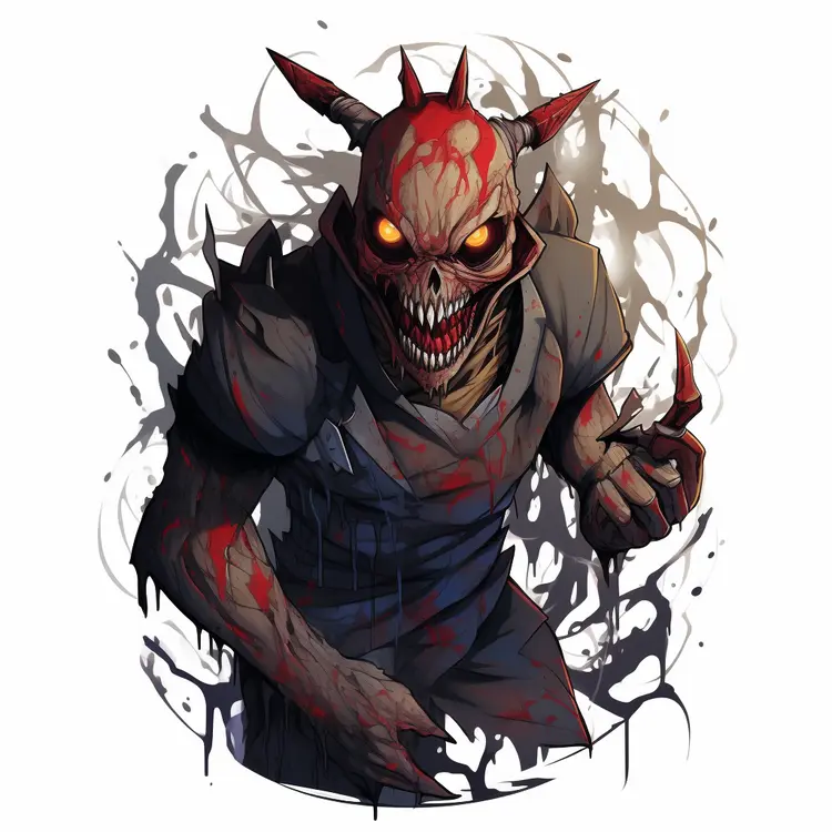 Scary Demon Illustration for Halloween