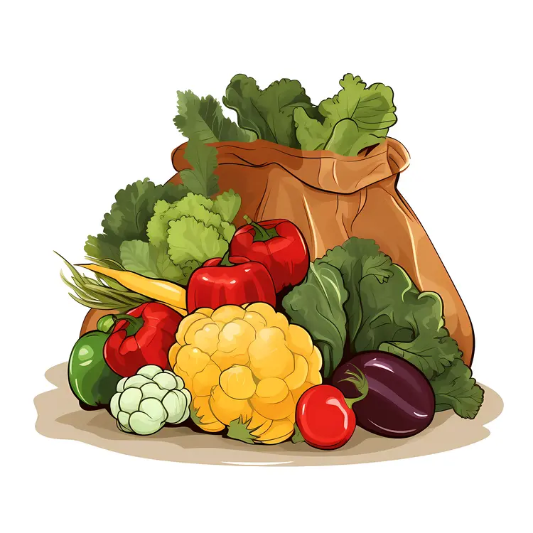 Healthy Vegetables in a Sack