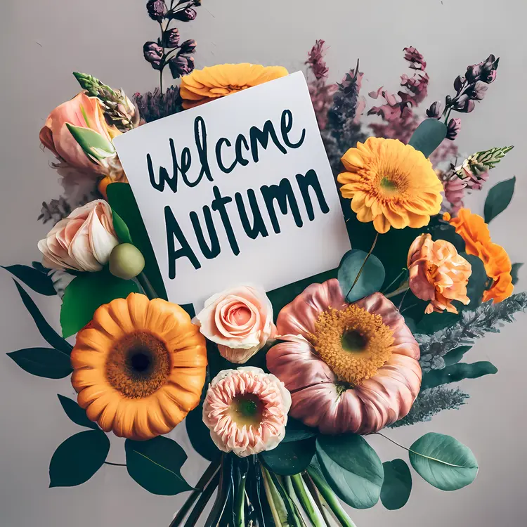 Welcome Autumn with Flowers