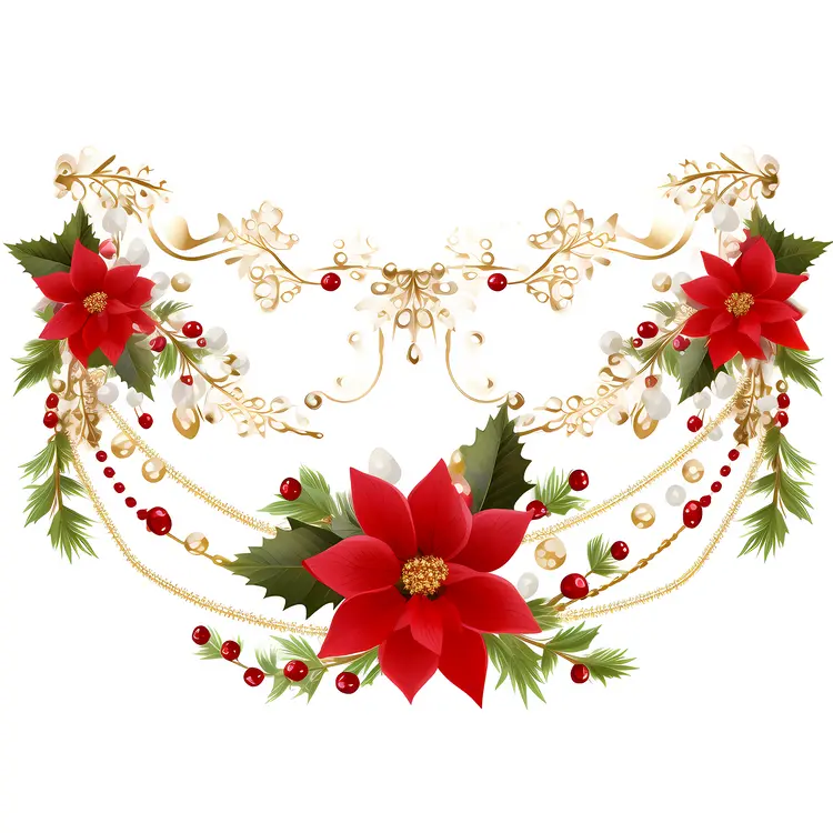 Beautiful Poinsettia Christmas Decoration