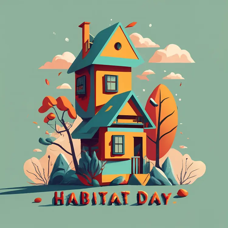 Small cute doodle house