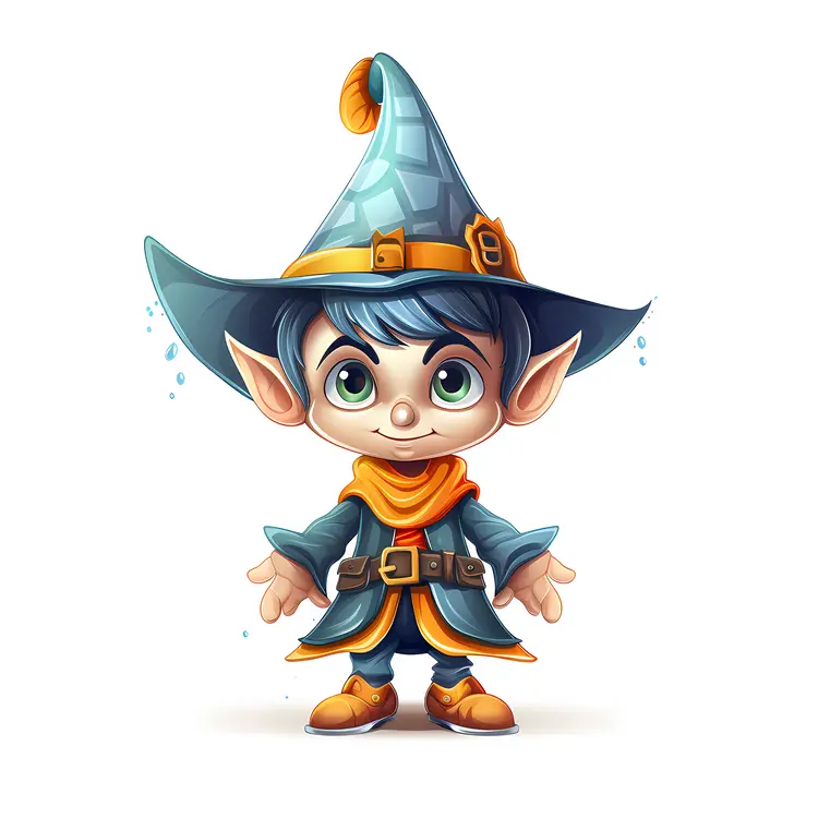 Cute Gnome with Blue Hat